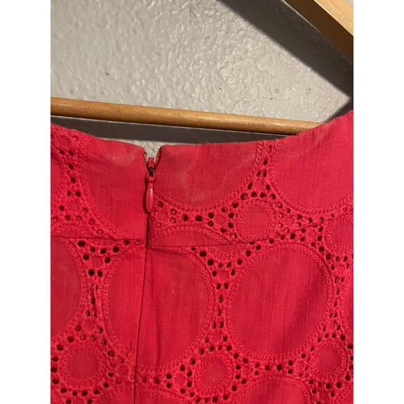 Robbie Bee Womens Dress Size 16 Pink Embroidered Eyelet Babydoll Rockabilly - Picture 4 of 8